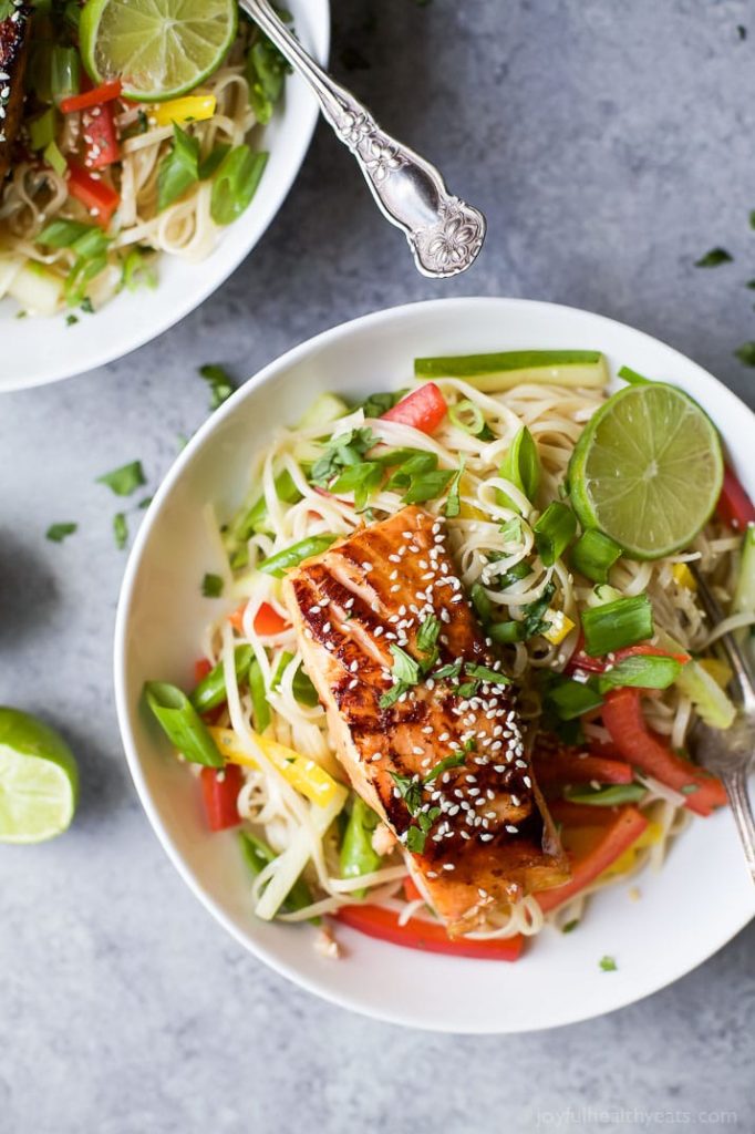 Asian Noodles with Salmon - Lakeside Natural Medicine