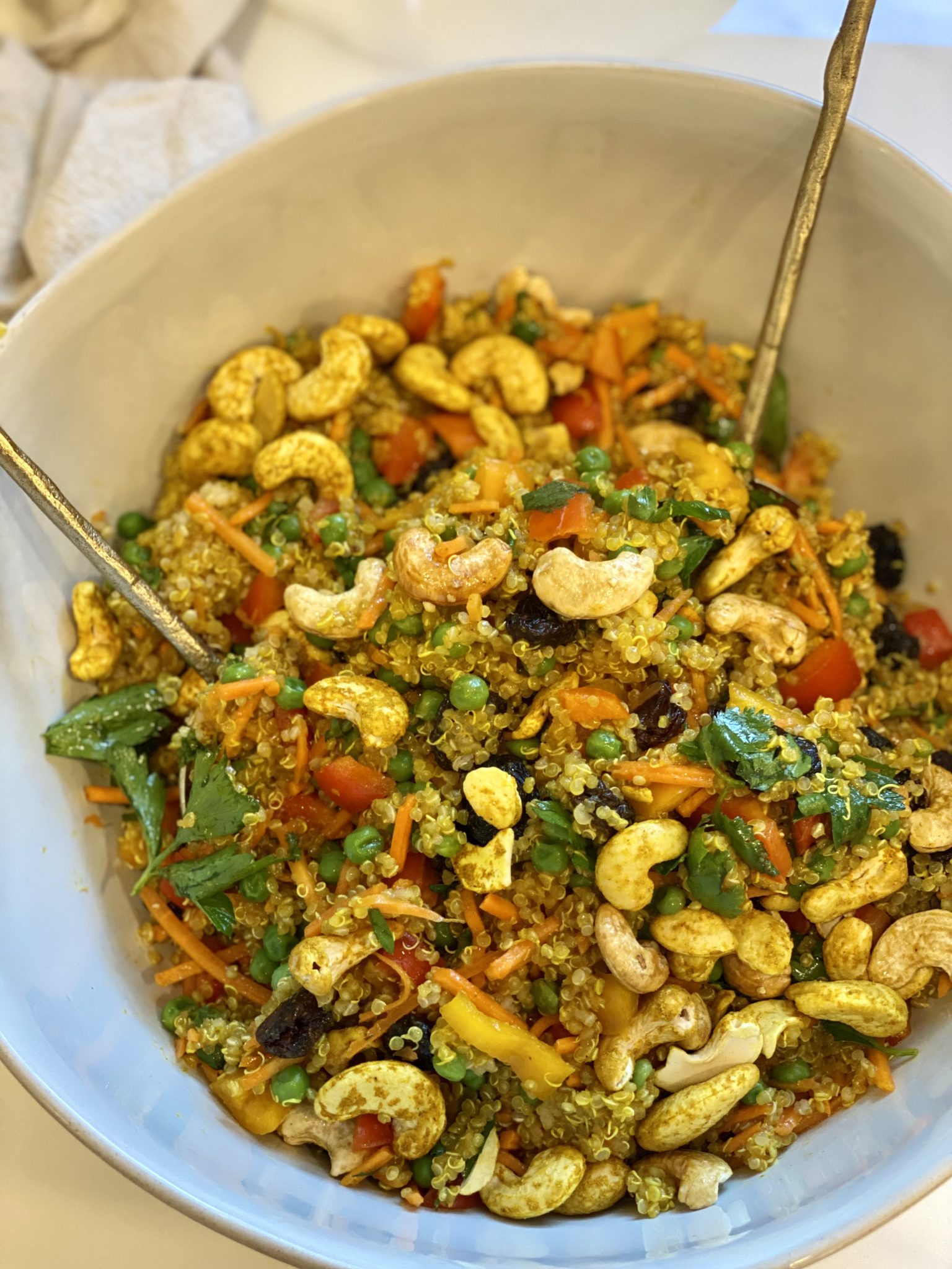 Curry Quinoa Rainbow Salad Lakeside Natural Medicine