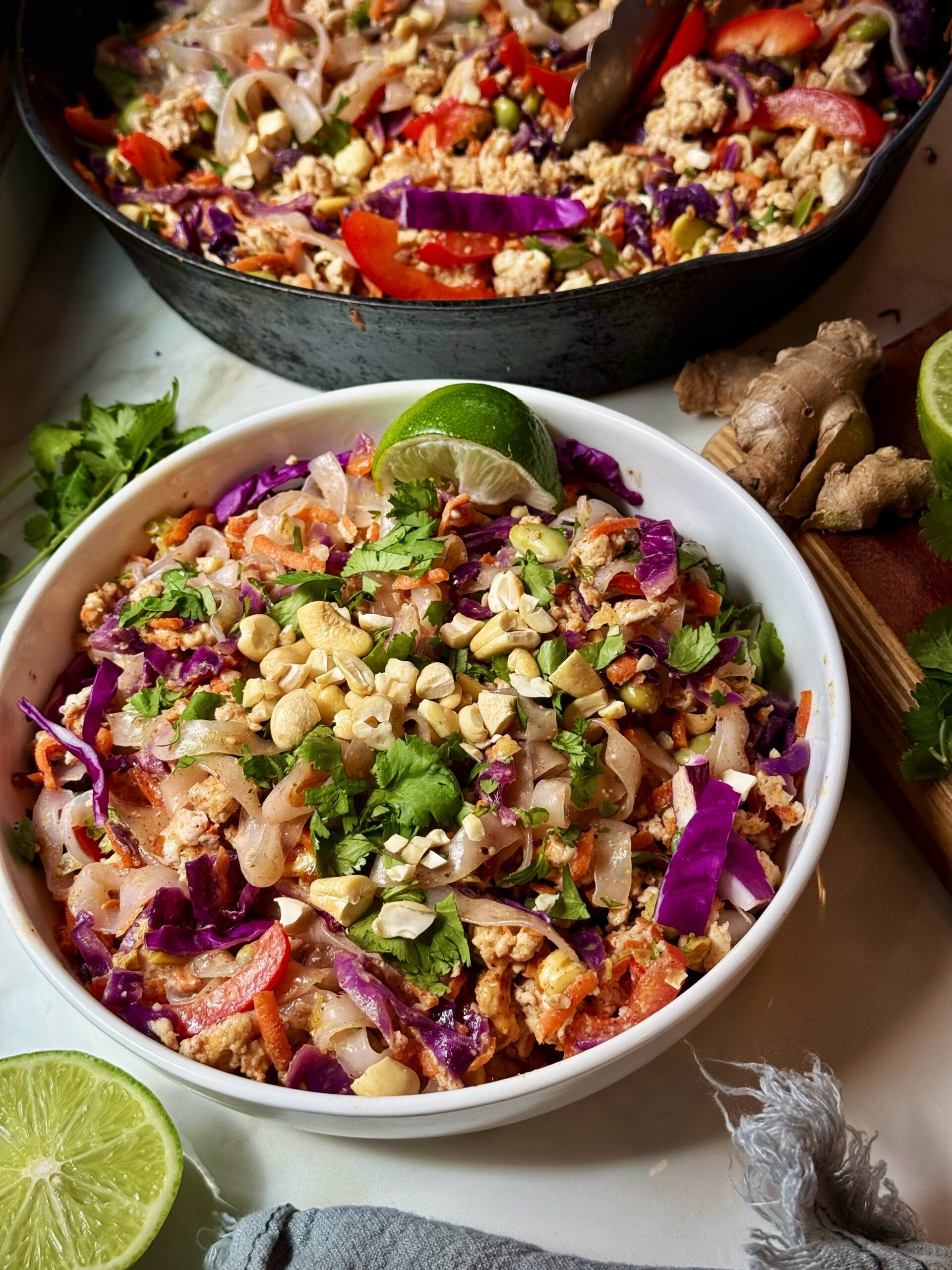 Almond Butter Pad Thai with Miracle Noodles